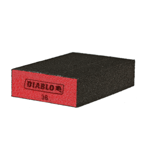 DIABLO DFBBLOCCRS01G 4" x 2-1/2" x 1" 36-Grit Flat Edge Sanding Sponge
