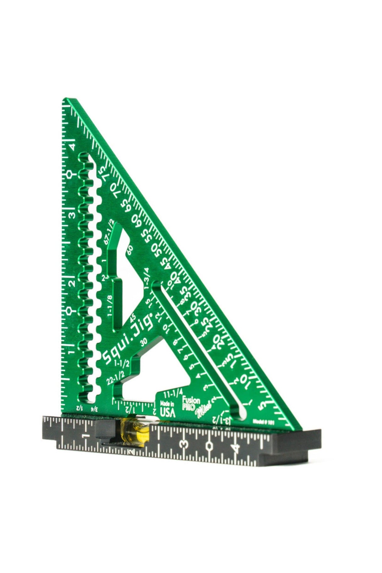 Squi.Jig Green Fusion 4.5 inch Mini Pro Square - 3/16" Heel