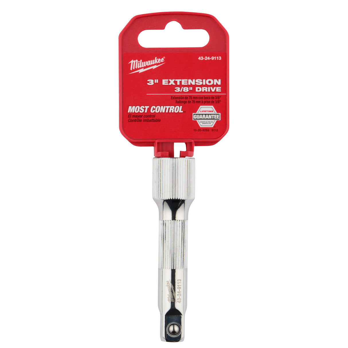 Milwaukee 3/8" Drive 3" Extension 43-24-9113