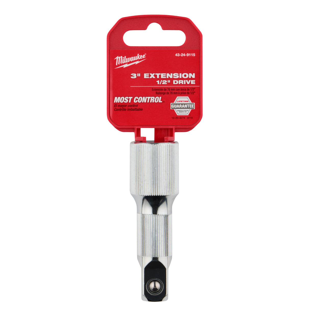 Milwaukee 1/2" Drive 3" Extension 43-24-9115