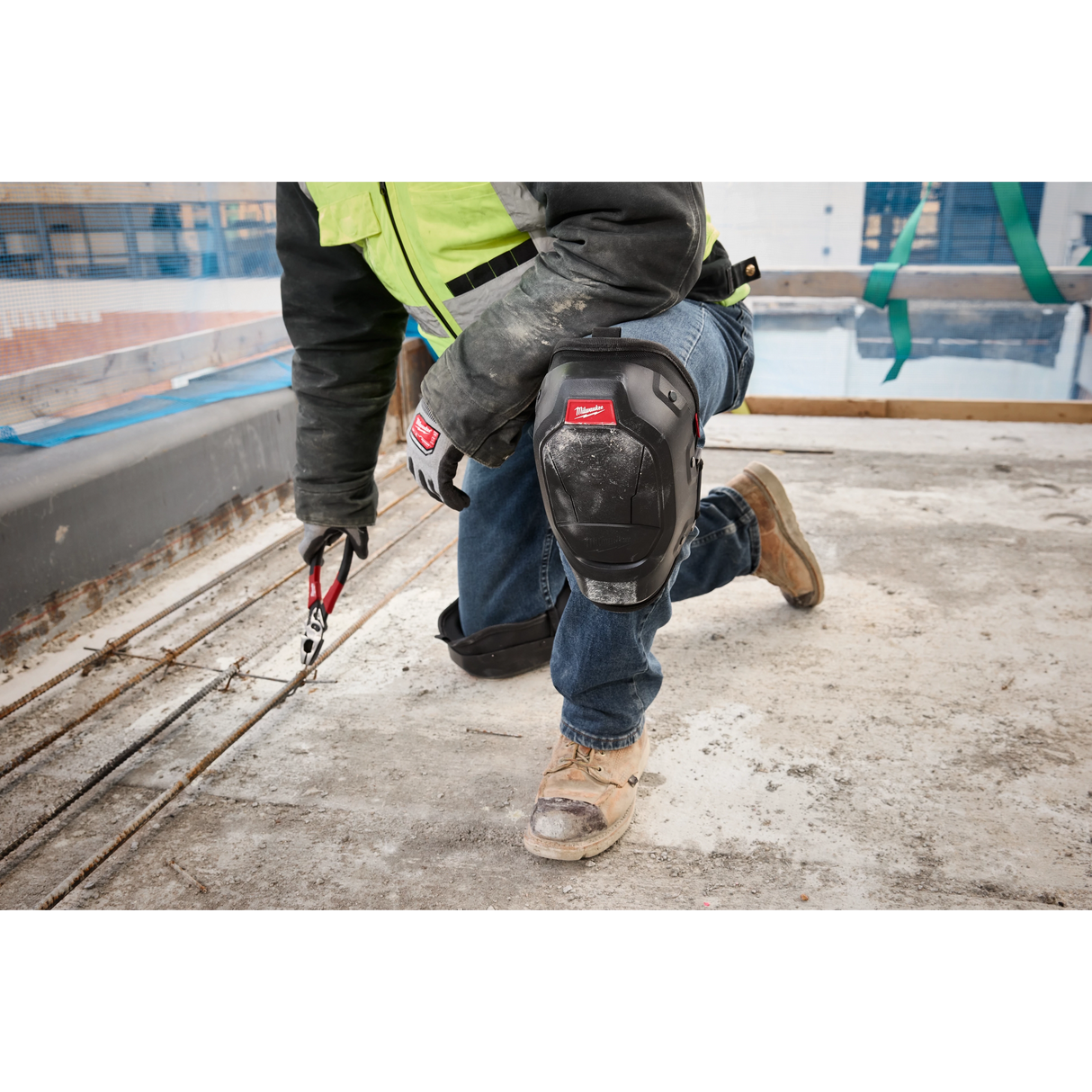 Milwaukee Stabilizer Knee Pad jobsite use