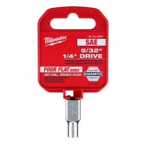 Milwaukee 1/4" Drive 5/32" SAE Deep Socket with FOUR FLAT™ Sides 45-34-9000
