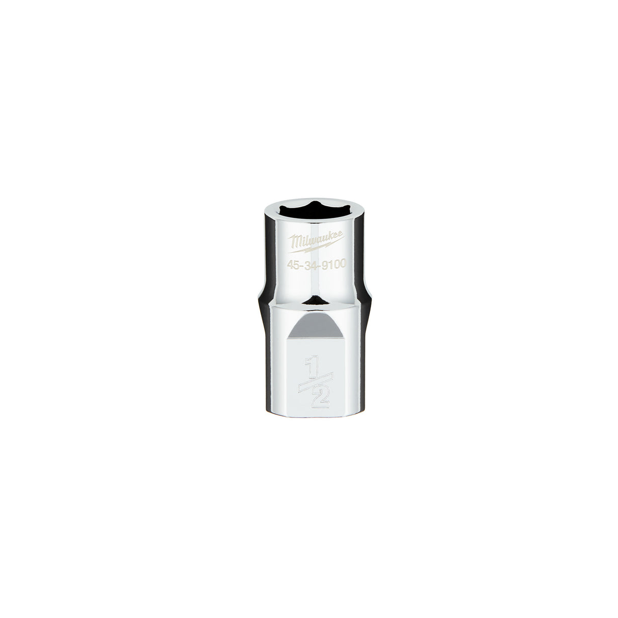Milwaukee 1/2" Drive SAE 6-Point Socket with FOUR FLAT™ Sides 45-34-9100