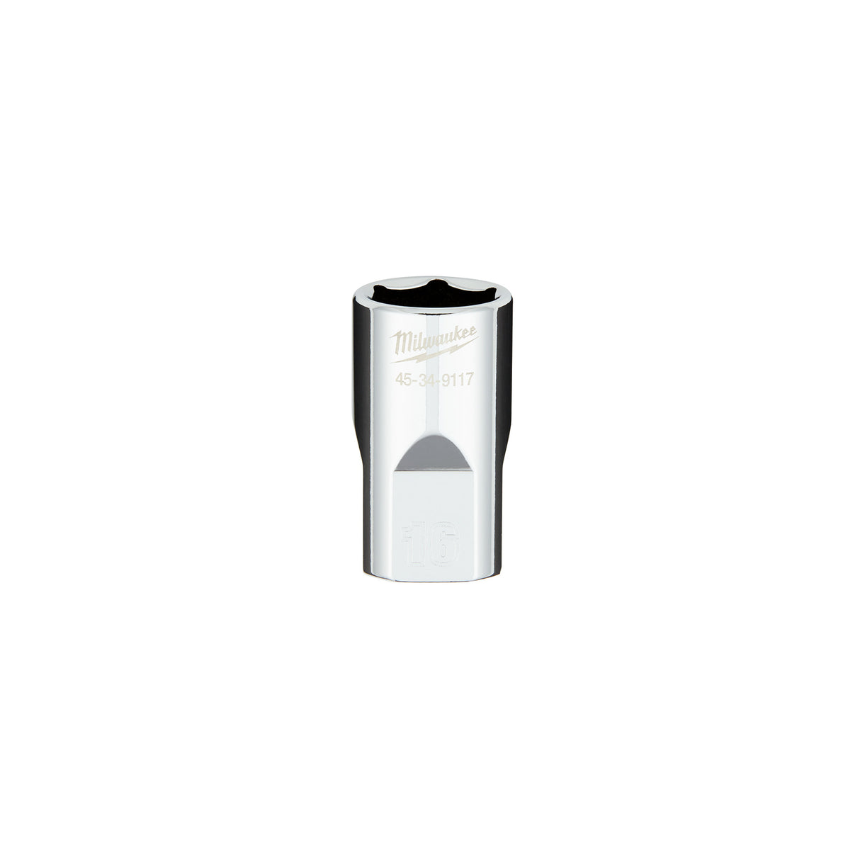 Milwaukee 1/2" Drive 16MM Metric 6-Point Socket with FOUR FLAT™ Sides 45-34-9117