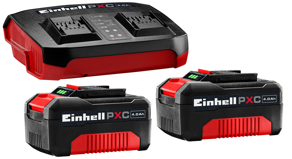 Einhell 4512133 2 x 4.0 Ah 18V PXC Battery & Charger Starter Kit
