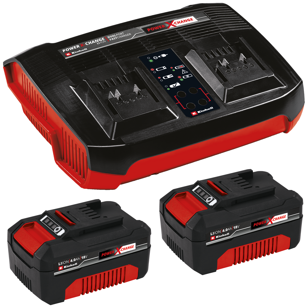 Einhell 4512133 2 x 4.0 Ah 18V PXC Battery & Charger Starter Kit