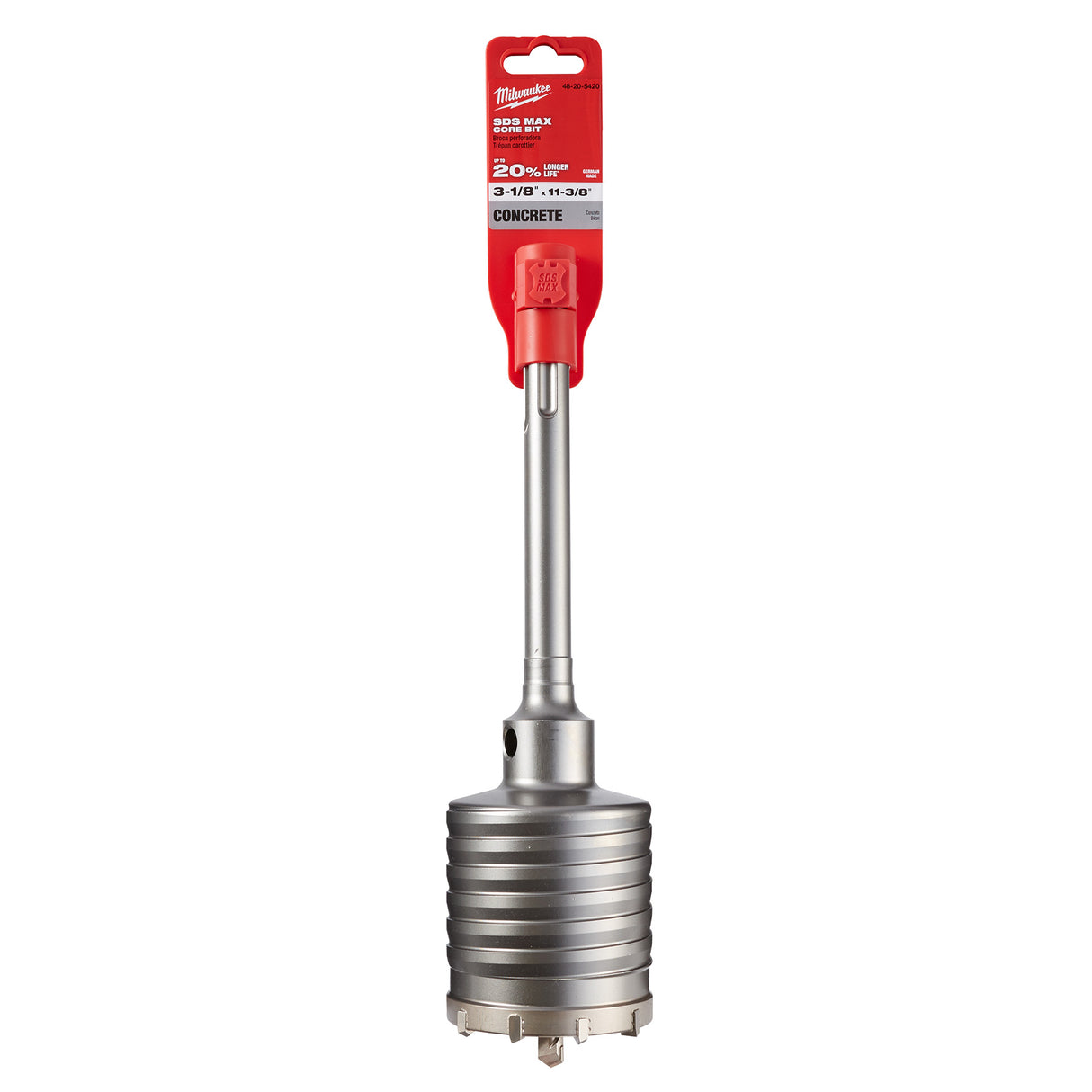 Milwaukee 48-20-5420 3-1/8" X 11-3/8" One Piece SDS-MAX Core Bit