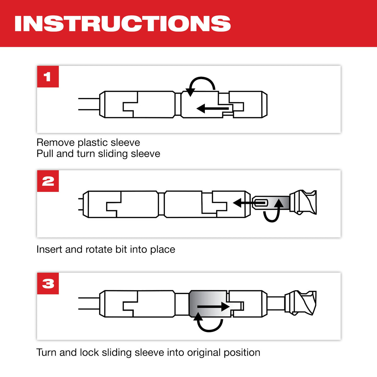Milwaukee 48-20-3966 15" MAX-LOK™ SDS Max Extension