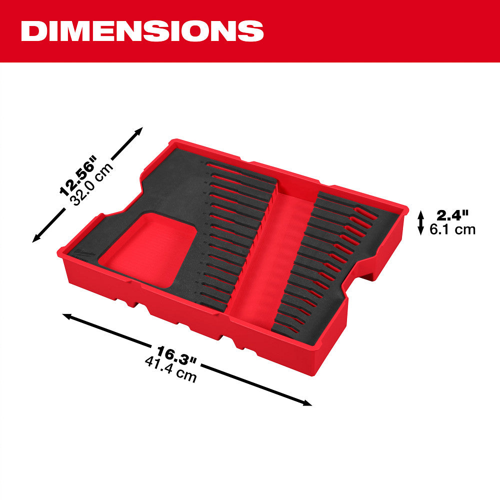 Milwaukee 48-22-0154 15pc. Metric Combination Wrench Set with Tray for PACKOUT™ Drawers