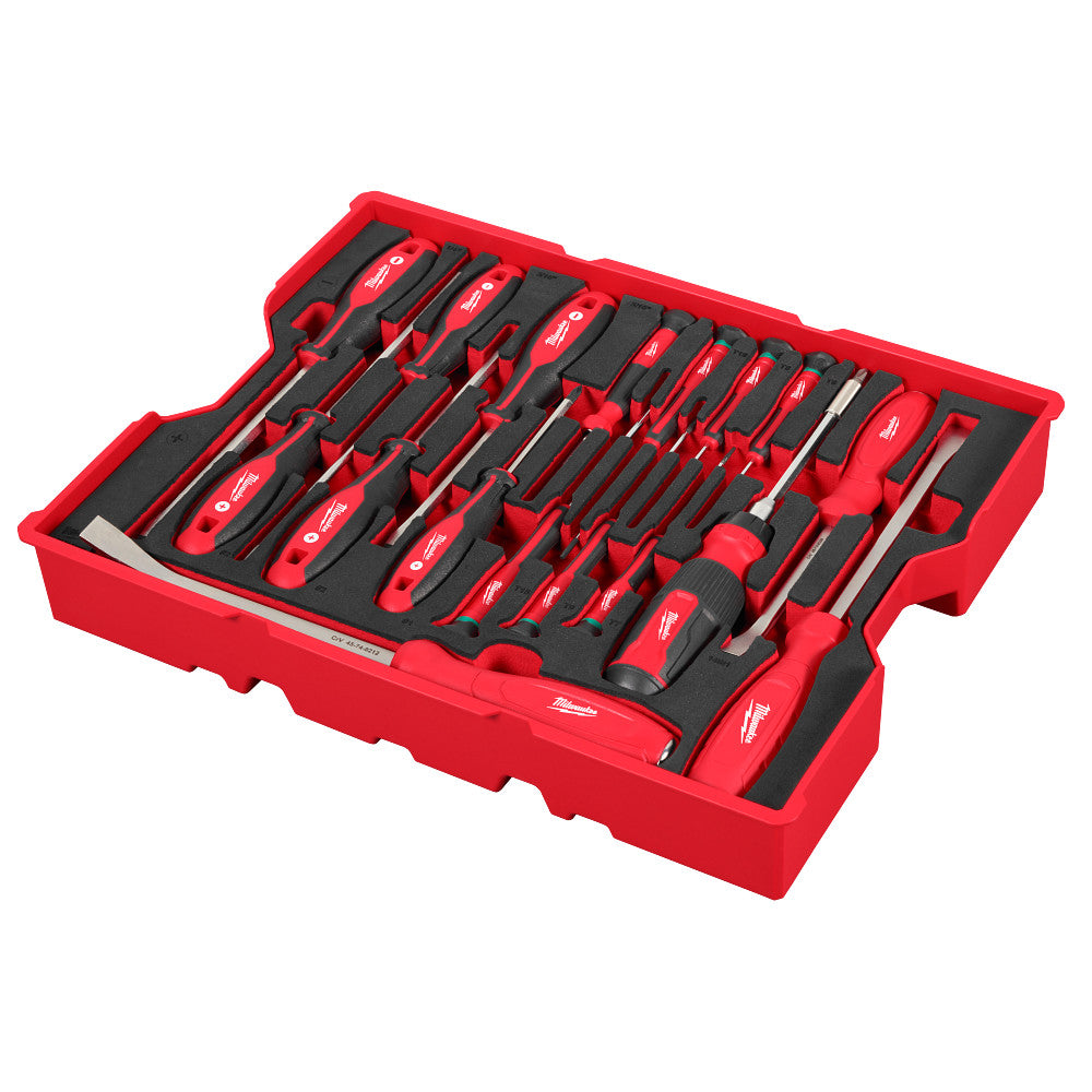 Milwaukee 48-22-0158 17pc. Screwdriver & Pry Bar Set with Tray for PACKOUT™ Drawers