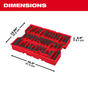 Milwaukee 48-22-0158 17pc. Screwdriver & Pry Bar Set with Tray for PACKOUT™ Drawers