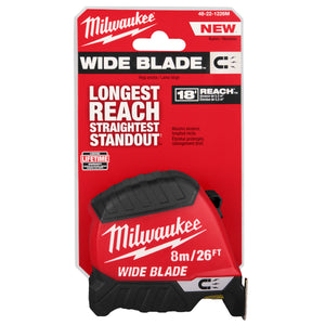 Milwaukee 8m/26ft Wide Blade Magnetic Tape Measure 48-22-1226M