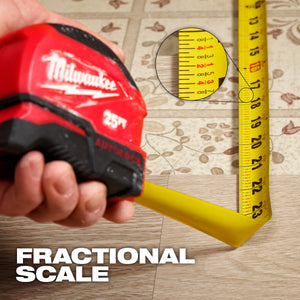 Milwaukee Tool 48-22-1825 25 ft Auto-Lock Tape Measure