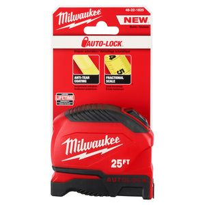 Milwaukee Tool 48-22-1825 25 ft Auto-Lock Tape Measure