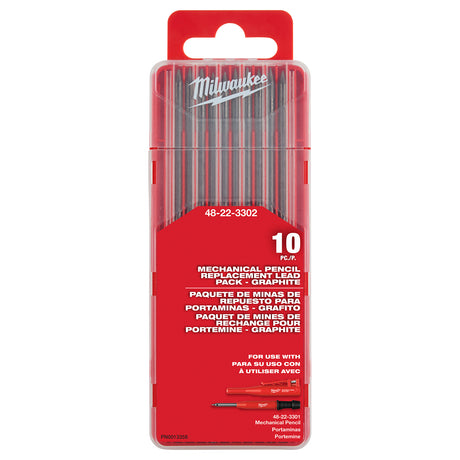 Milwaukee mechanical pencil lead pack with red packaging on a white background
