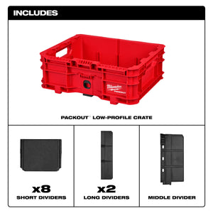 Milwaukee Tool 48-22-8438 PACKOUT™ Low-Profile Crate