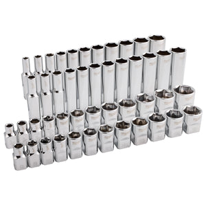 Milwaukee 48-22-9285 98pc 3/8" Drive 6-Pt and 12-Pt Metric & SAE Ratchet & Socket Set with PACKOUT™ Low-Profile Organizer