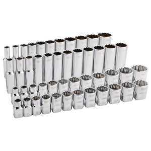Milwaukee 48-22-9285 98pc 3/8" Drive 6-Pt and 12-Pt Metric & SAE Ratchet & Socket Set with PACKOUT™ Low-Profile Organizer
