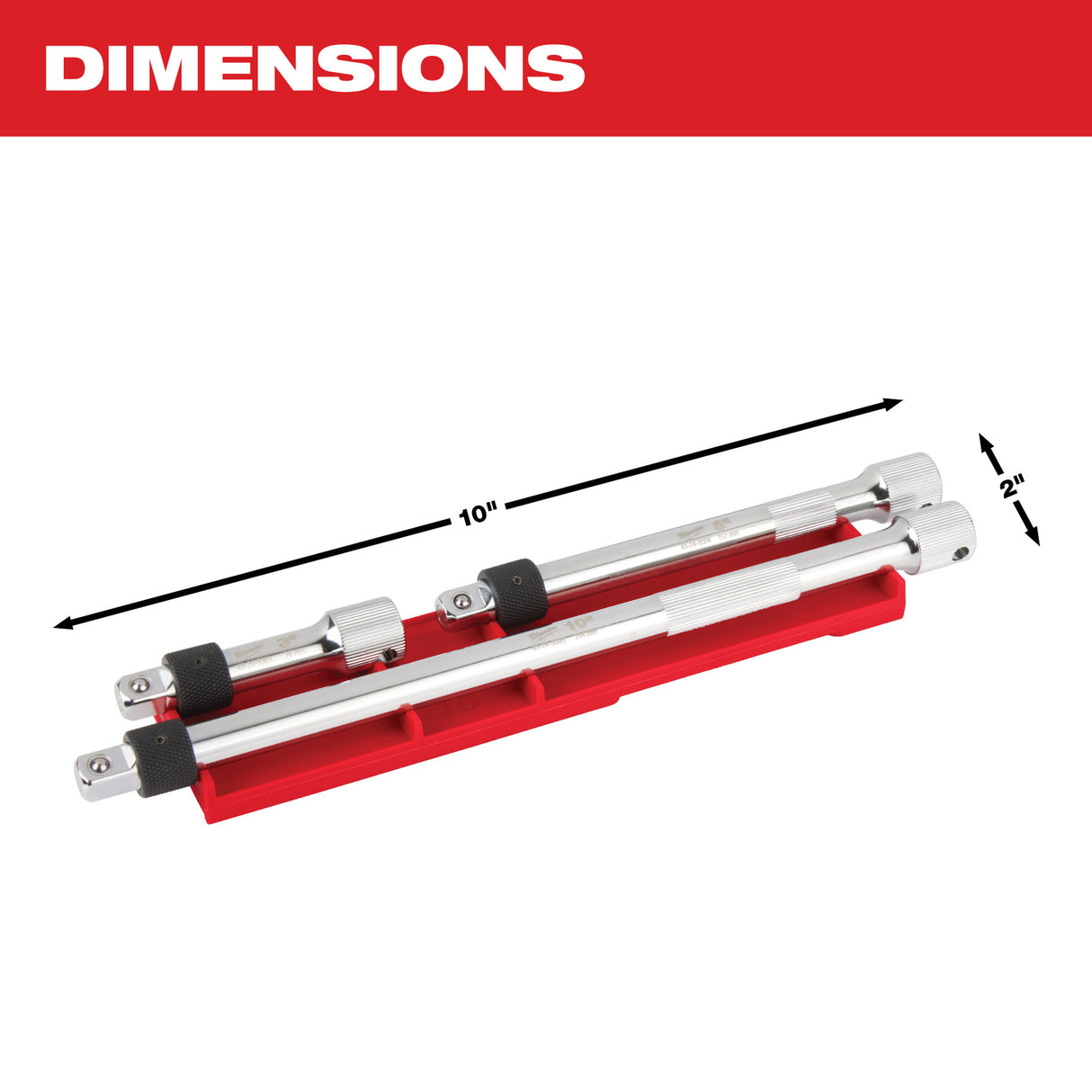 Milwaukee 48-22-9361 3pc 3/8” Drive Locking Extension Set