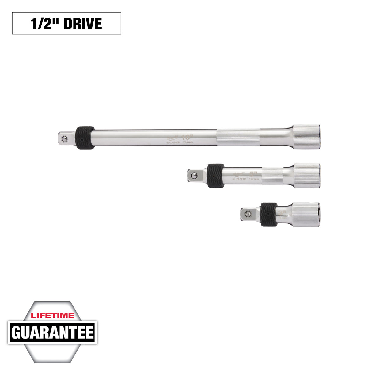 Milwaukee 48-22-9362 3pc 1/2” Drive Locking Extension Set