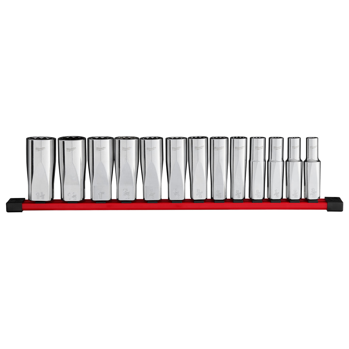 Milwaukee 48-22-9424 13pc 1/2” Drive 12-Point Deep Well SAE Socket Set