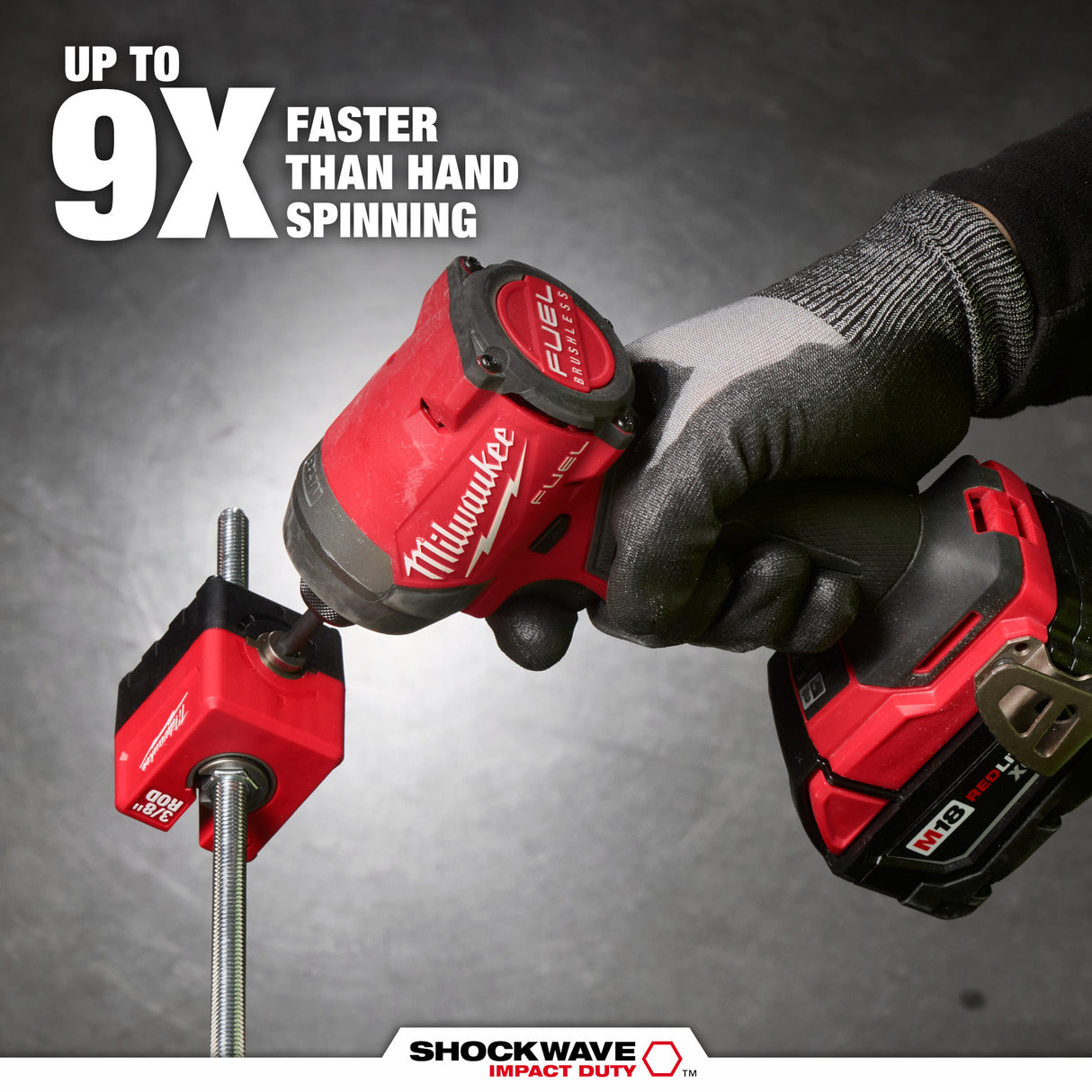 Milwaukee 48-32-2391 SHOCKWAVE™ Impact Duty 3/8" Threaded Rod Nut Runner