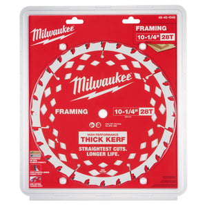 Milwaukee 10-1/4” 28T Thick Kerf Framing Circular Saw Blade