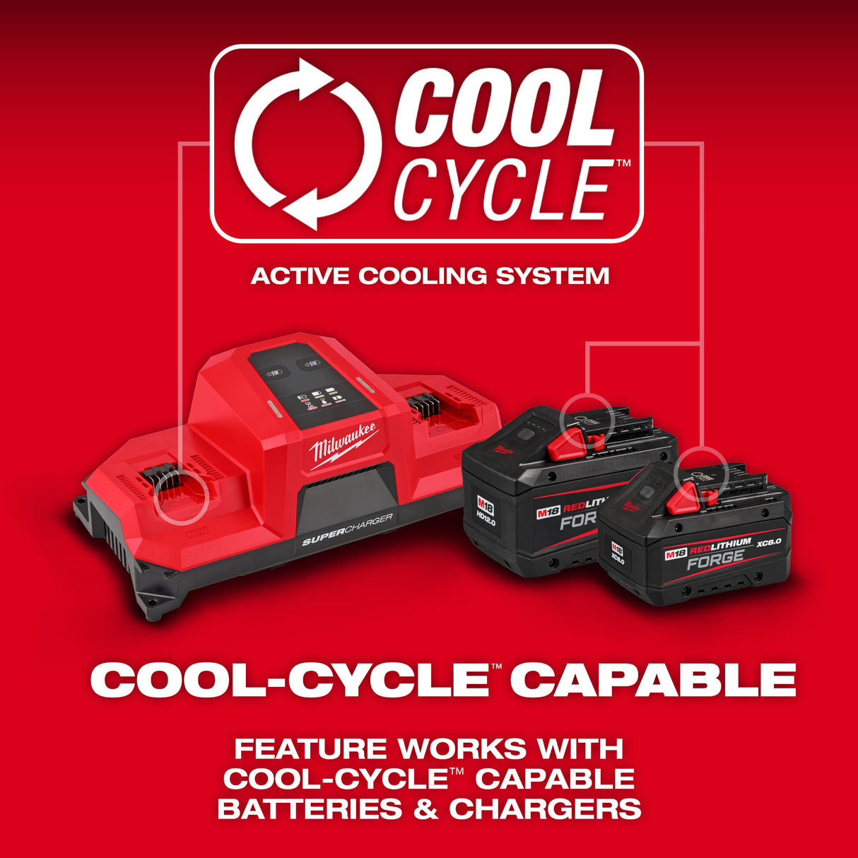 Milwaukee 48-59-1816 M18™ Dual Bay Simultaneous Super Charger w/ 4 Point Mounting