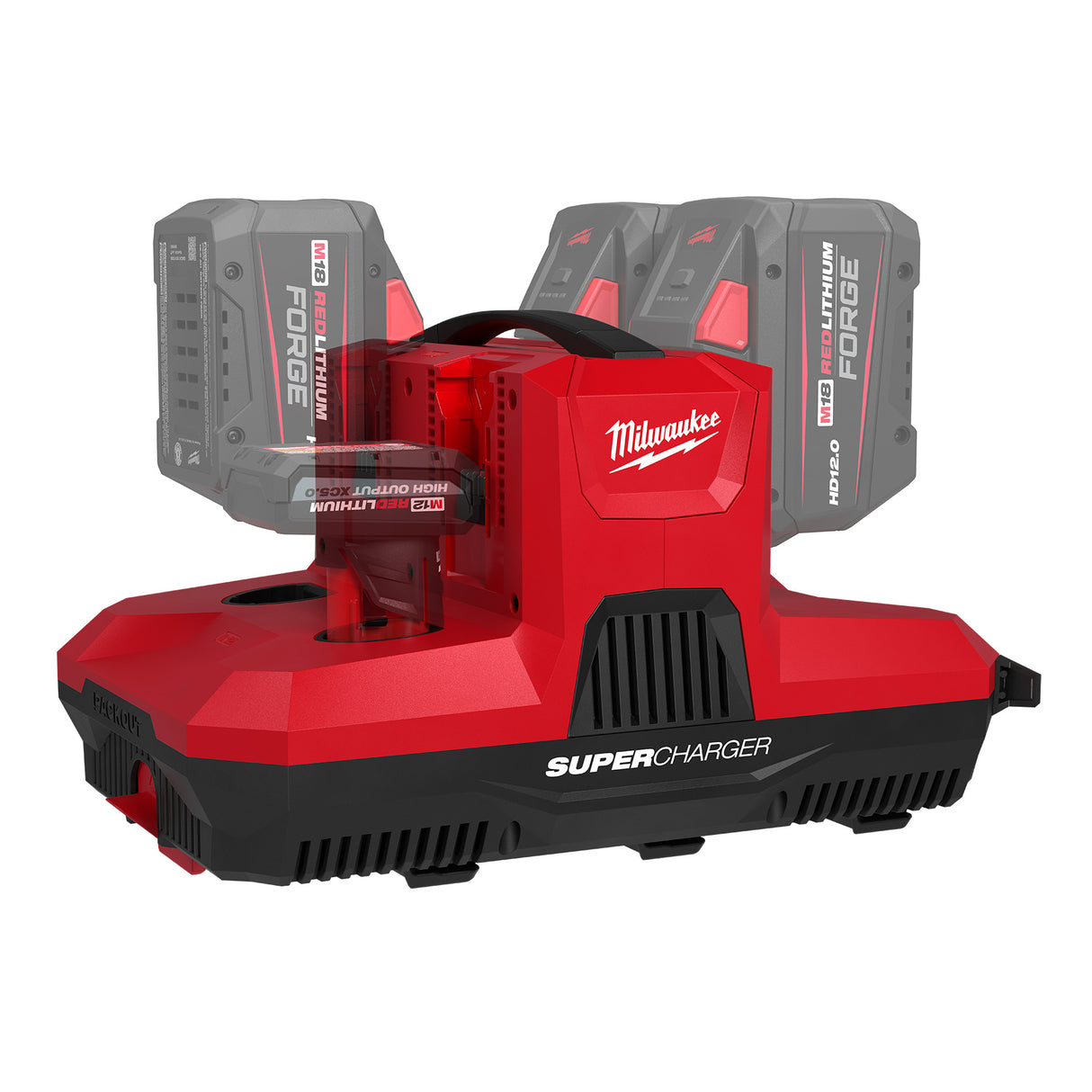 Milwaukee 48-59-1818 M18™ & M12™ Four Bay Simultaneous Super Charger w/ PACKOUT™ Compatibility