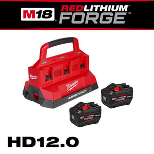 Milwaukee 48-59-1842F M18™ FORGE™ 12.0Ah Starter Kit with 2 Batteries and 6 Bay Rapid Charger