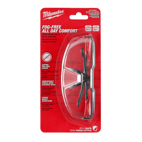 Milwaukee 48-73-2012 Safety Glasses - Clear Fog-Free Lenses