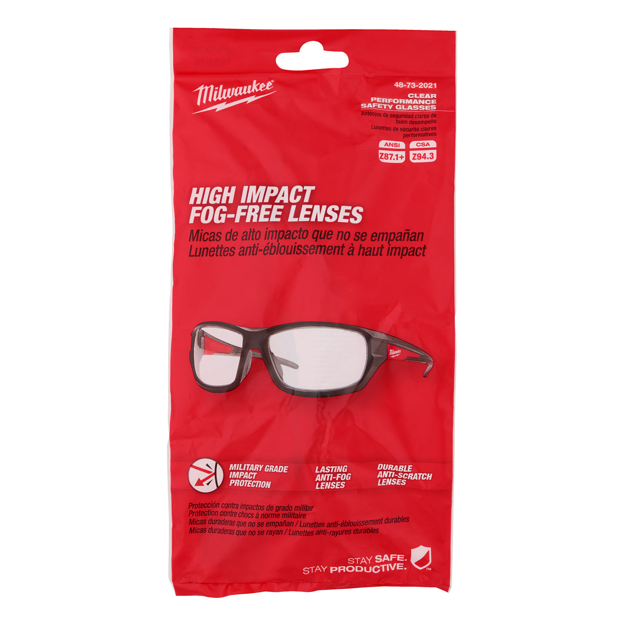 Milwaukee 48-73-2021 Clear Performance Safety Glasses