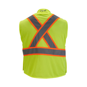 Milwaukee 48-73-5172 Class 2 Breakaway High Visibility Yellow Mesh Safety Vest - L/XL (CSA)