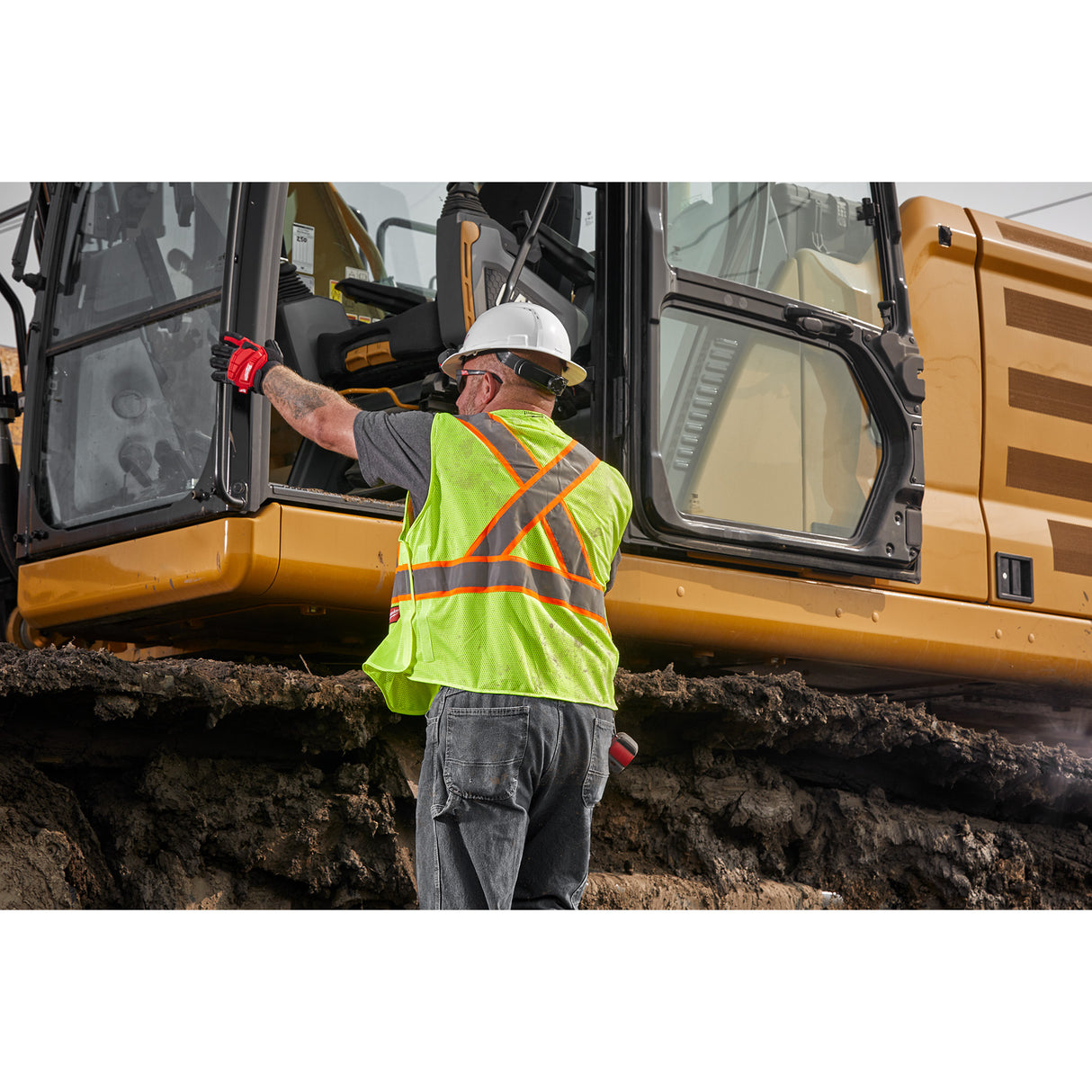 Milwaukee 48-73-5172 Class 2 Breakaway High Visibility Yellow Mesh Safety Vest - L/XL (CSA)