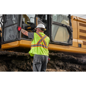 Milwaukee 48-73-5172 Class 2 Breakaway High Visibility Yellow Mesh Safety Vest - L/XL (CSA)