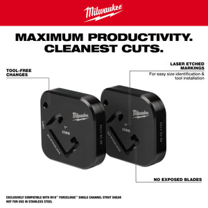 Milwaukee 49-16-1158 1" x 1-5/8 Strut Shearing Dies