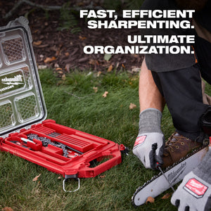 Milwaukee 49-16-2880 9pc Saw Chain Sharpening Set with PACKOUT™ Low-Profile Compact Organizer
