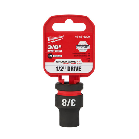 Milwaukee SHOCKWAVE Impact Duty™ 1/2" Drive 3/8" 6 Point Sockets 49-66-6200