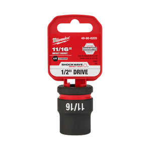 Milwaukee SHOCKWAVE Impact Duty™ 1/2" Drive 11/16" 6 Point Sockets 49-66-6205