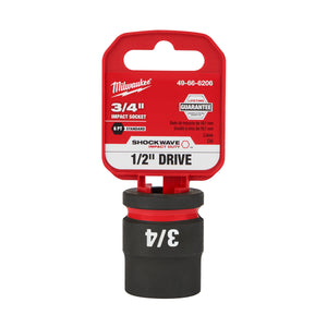 Milwaukee SHOCKWAVE Impact Duty™ 1/2" Drive 3/4" 6 Point Sockets 49-66-6206