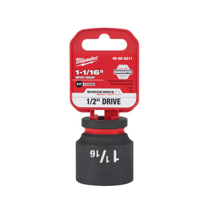 Milwaukee SHOCKWAVE Impact Duty™ 1/2" Drive  1-1/16" 6 Point Sockets 49-66-6211