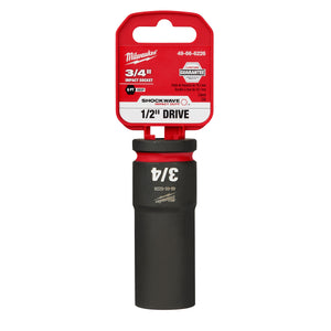Milwaukee 1/2" Drive 3/4" 6 Point Socket SHOCKWAVE Impact Duty™ 49-66-6226
