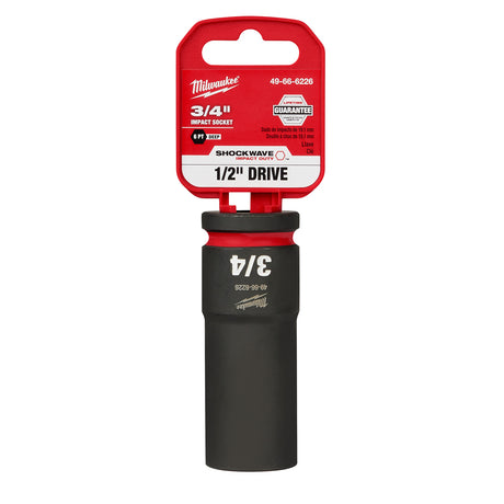 Milwaukee 1/2" Drive 3/4" 6 Point Socket SHOCKWAVE Impact Duty™ 49-66-6226