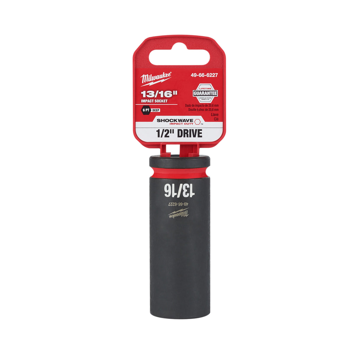 Milwaukee 1/2" Drive 13/16" 6 Point Socket SHOCKWAVE Impact Duty™ 49-66-6227