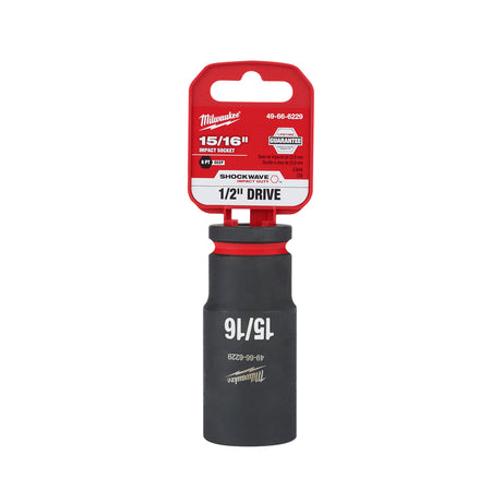 Milwaukee 1/2" Drive 15/16" 6 Point Socket SHOCKWAVE Impact Duty™ 49-66-6229