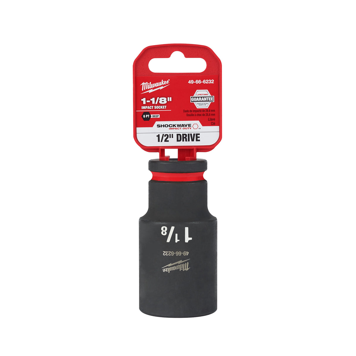 Milwaukee  1/2" Drive 1-1/8" 6 Point Socket SHOCKWAVE Impact Duty™ 49-66-6232