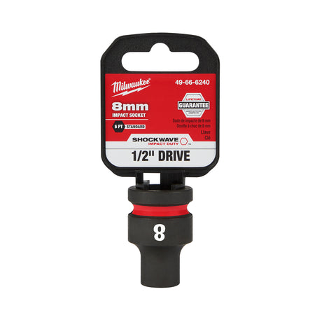 Milwaukee 1/2" Drive 8MM  6 Point Socket SHOCKWAVE Impact Duty™ 49-66-6240