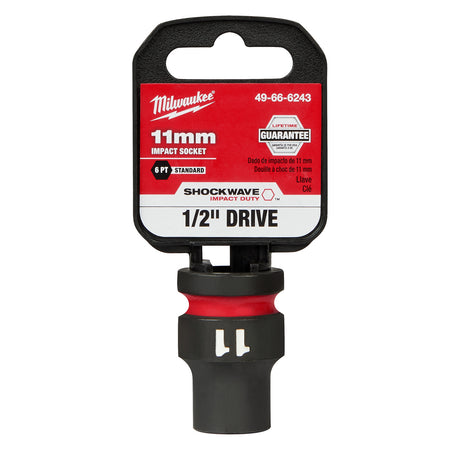 Milwaukee 1/2" Drive 11MM 6 Point Socket SHOCKWAVE Impact Duty™ 49-66-6243