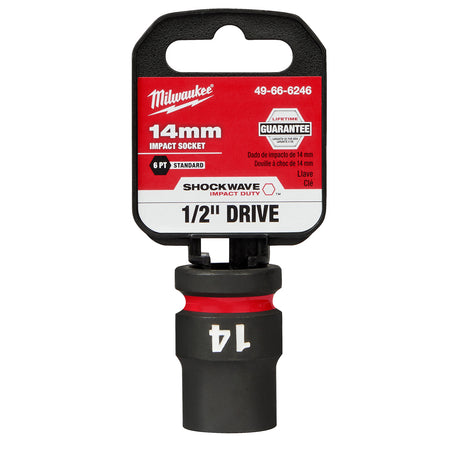 Milwaukee 1/2" Drive 14MM 6 Point Socket SHOCKWAVE Impact Duty™ 49-66-6246