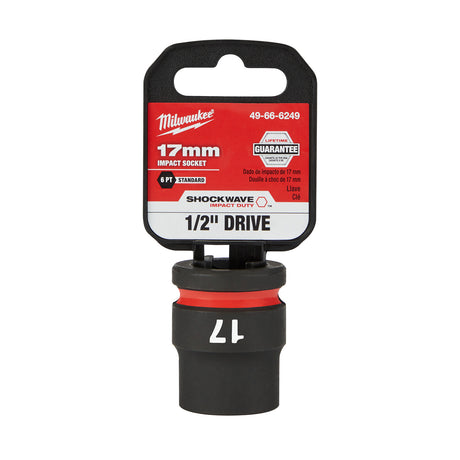 Milwaukee 1/2" Drive 17MM 6 Point Socket SHOCKWAVE Impact Duty™ 49-66-6249